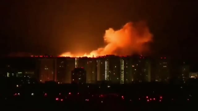 Video of a massive explosion in Kiev on February 28