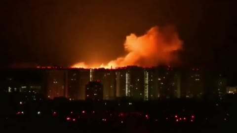 Video of a massive explosion in Kiev on February 28