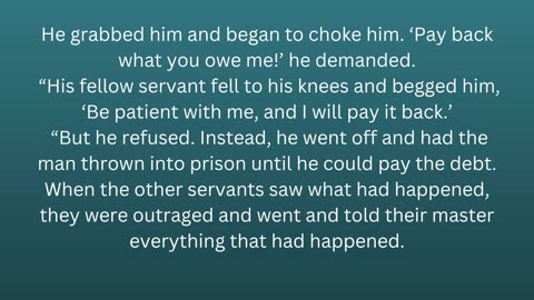 Parable of the Unforgiving Servant