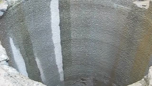 Dropping a big rock down a 450m deep hole