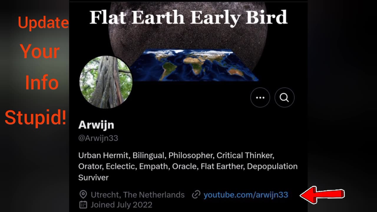 Flat Earth Early Bird 2148, I Tried to Hide My Chat.