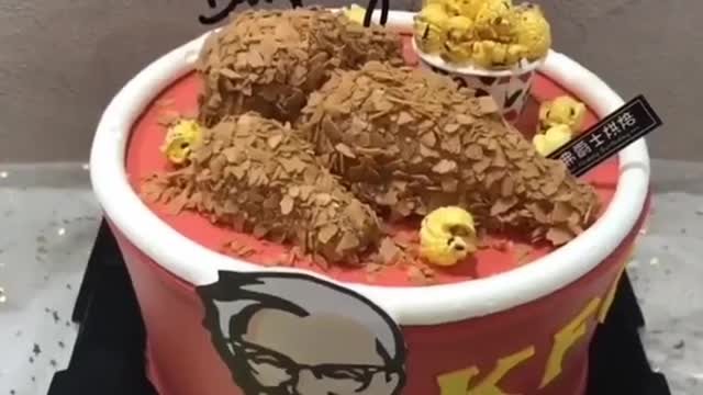 The kfc cake is too realistic to see, try it in the kitchen