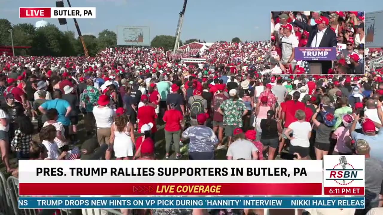 TRUMP RALLY in PA bis zum "Shot Heard Around The World"