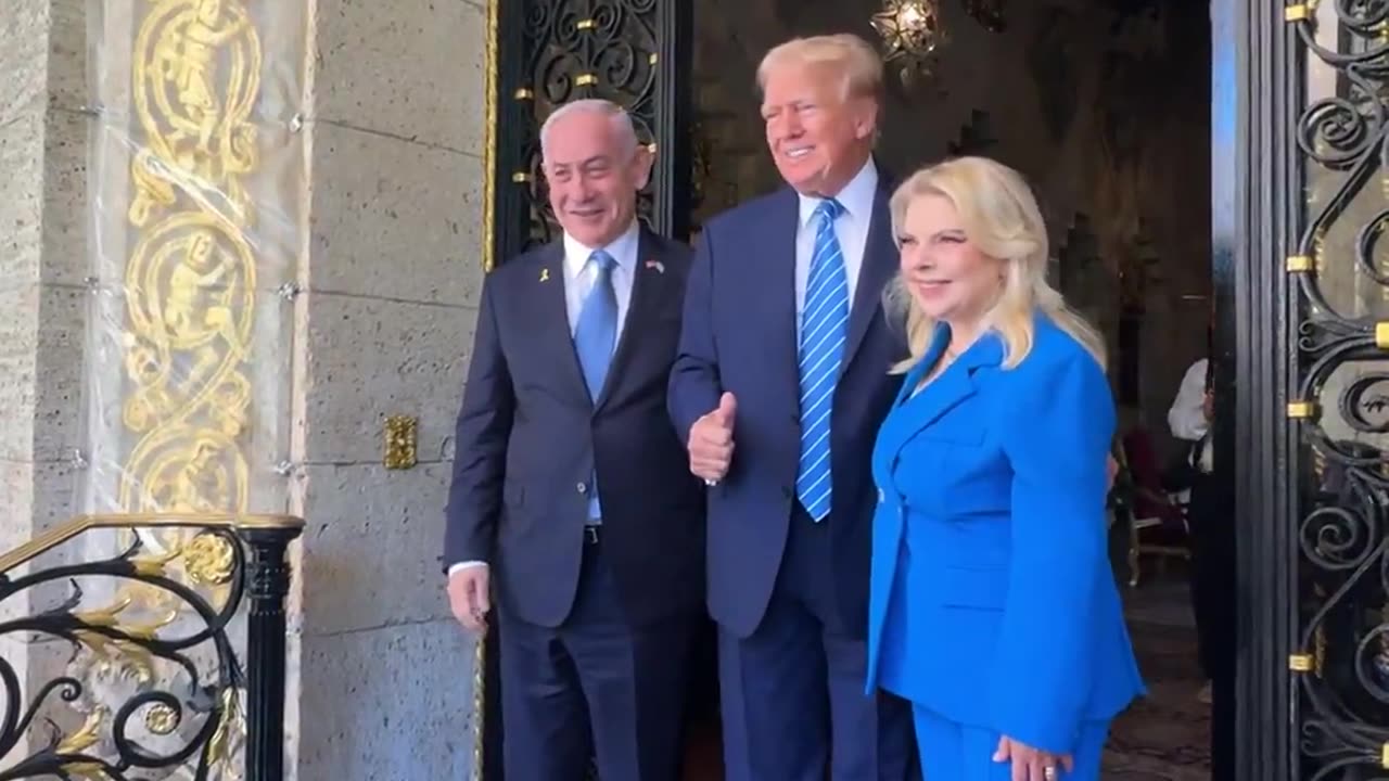 Trump meets Netanyahu at Mar-a-Lago, Florida.