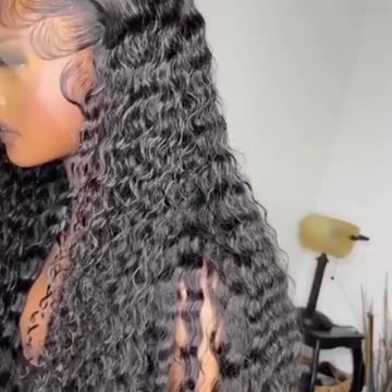 13x6 Hd Lace Frontal Wig Deep Wave 250 Density Curly Human Hair 100% Preplucked Wate