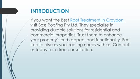 Best Roof Treatment in Croydon