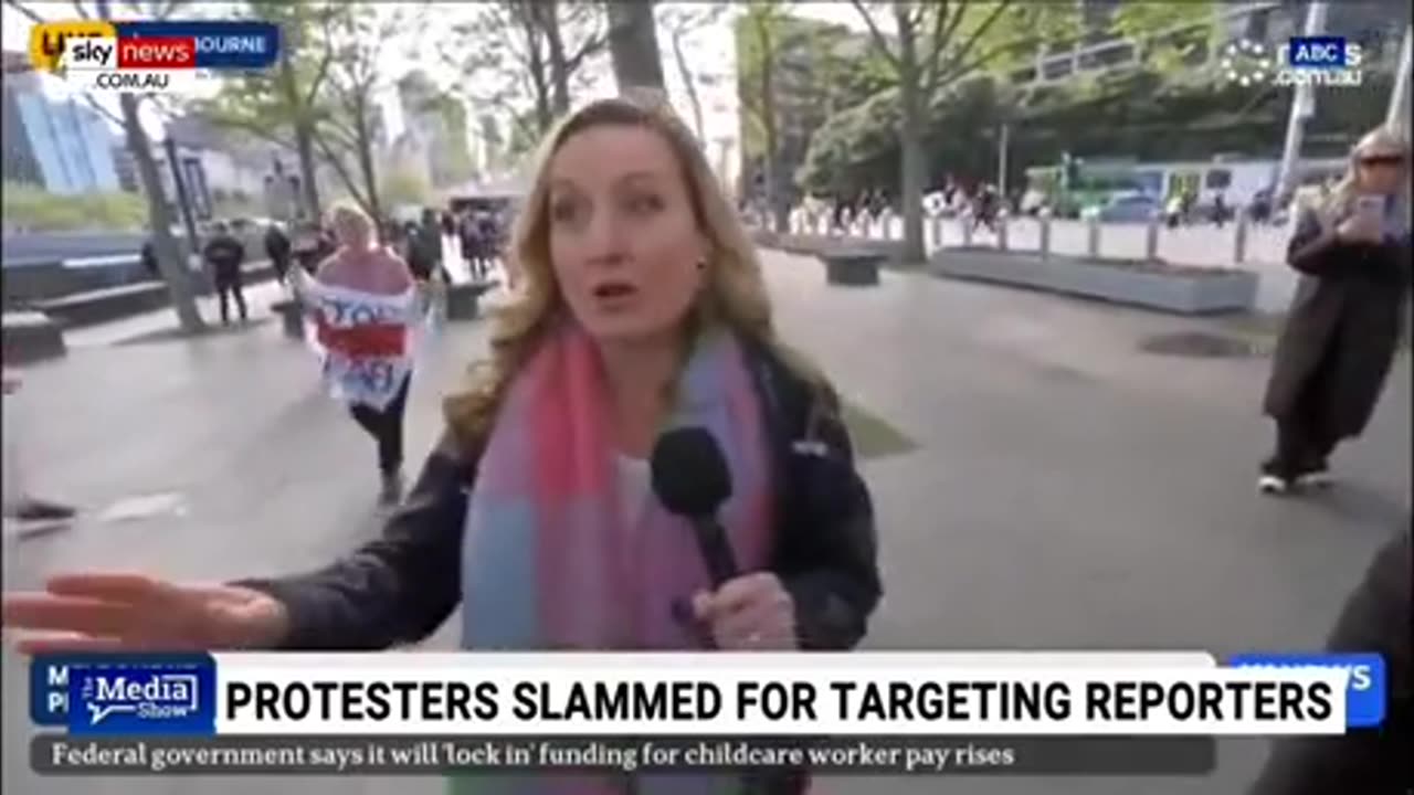 Mostly Peaceful Palestine protestors attack ABC News Crew
