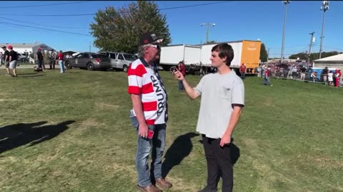 10/5/24 Nick Shirley interviews a president Trump supporter at the Butler PA rally