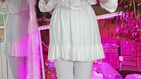 Trying on wedding undergarments