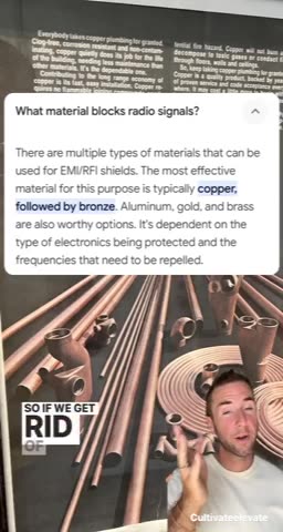 Copper is extremely important for our health and that's why they demonize it