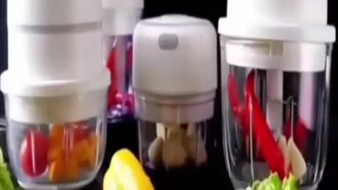 Electric Kitchen Food Chopper Mini Garlic Masher Crusher