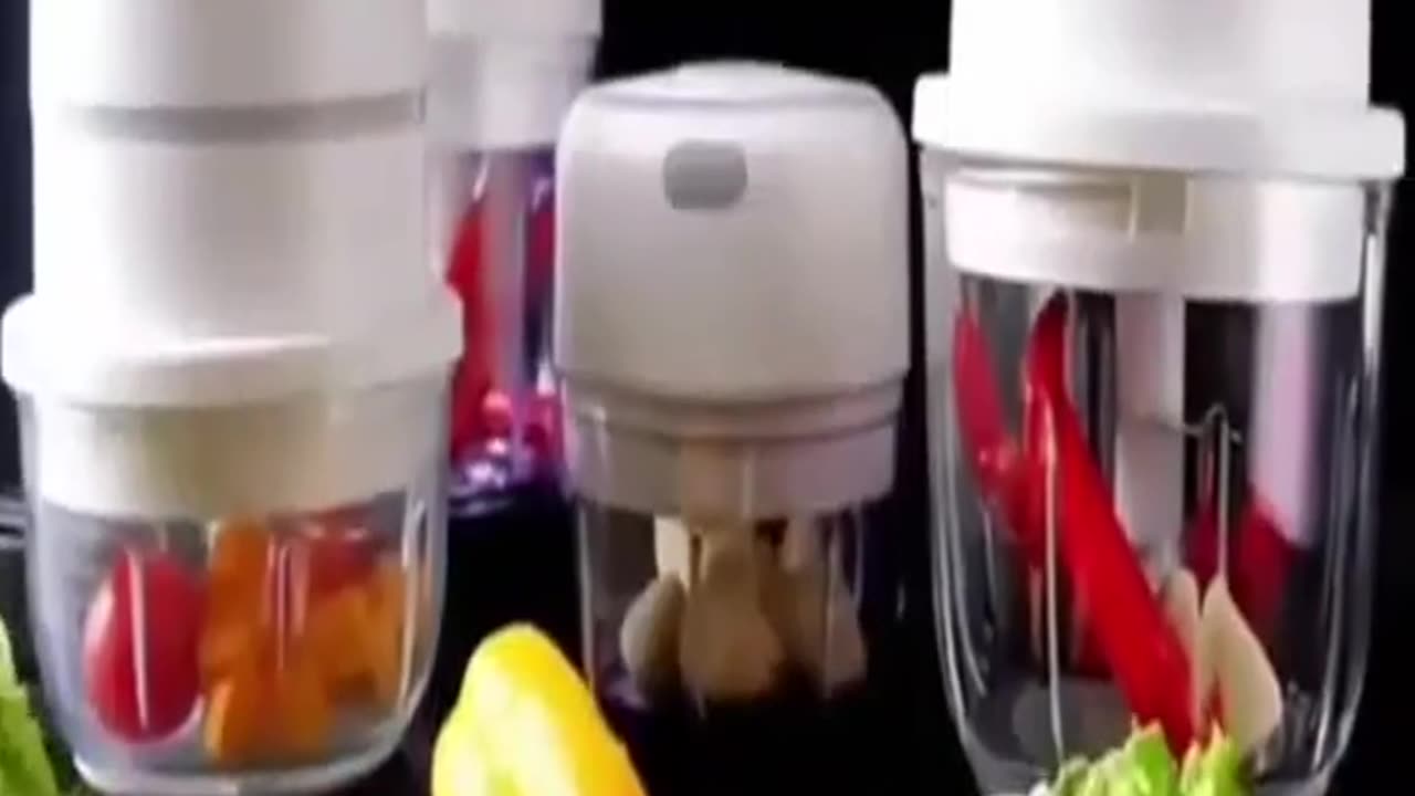 Electric Kitchen Food Chopper Mini Garlic Masher Crusher