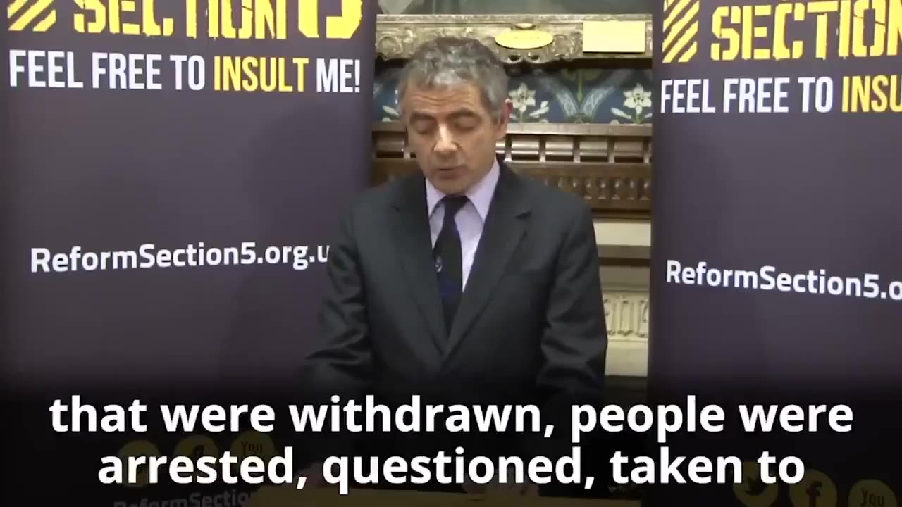 “Mr. Bean” on free speech in the UK ...