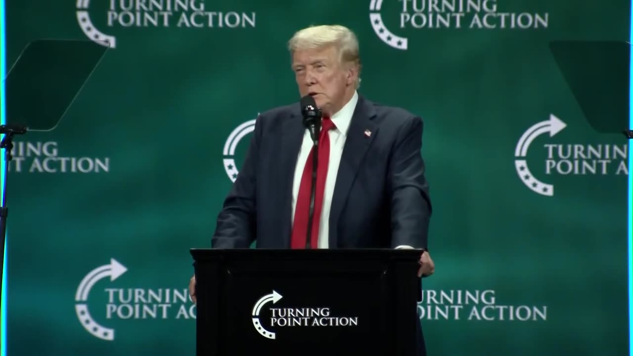 Donald Trump speaks at Turning Point Summit in Florida