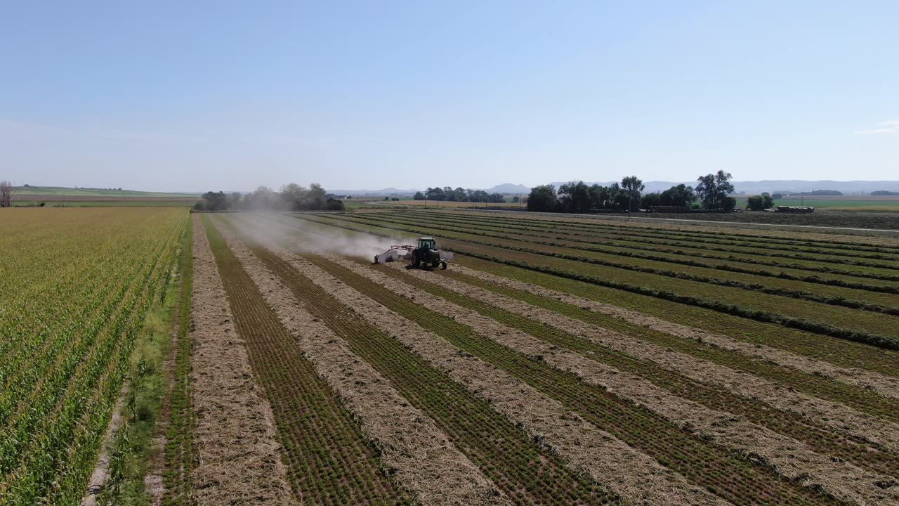 Low along side then stop for tractor pass