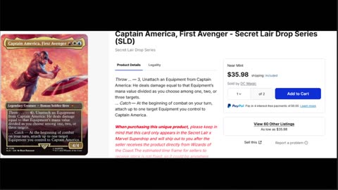 Captain America cause a card to spike in MTG