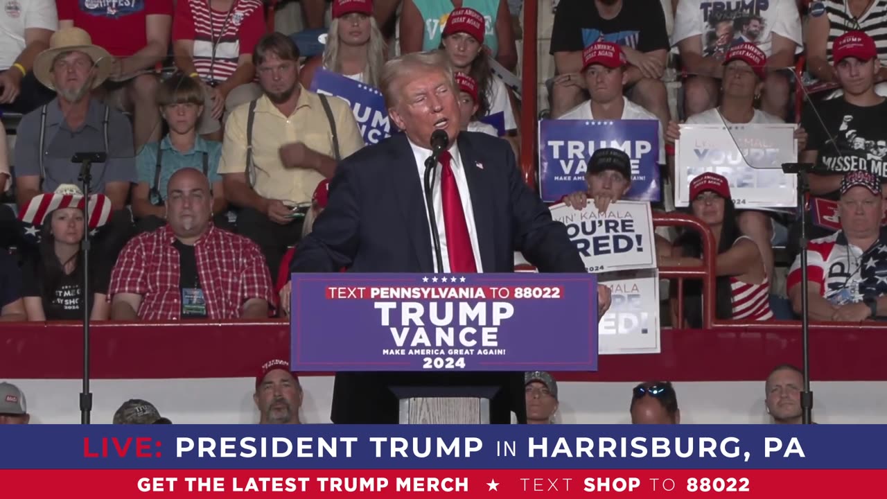 LIVE President Trump in Harrisburg, PA