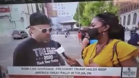 Man talks to the news straight about trump, the elite...