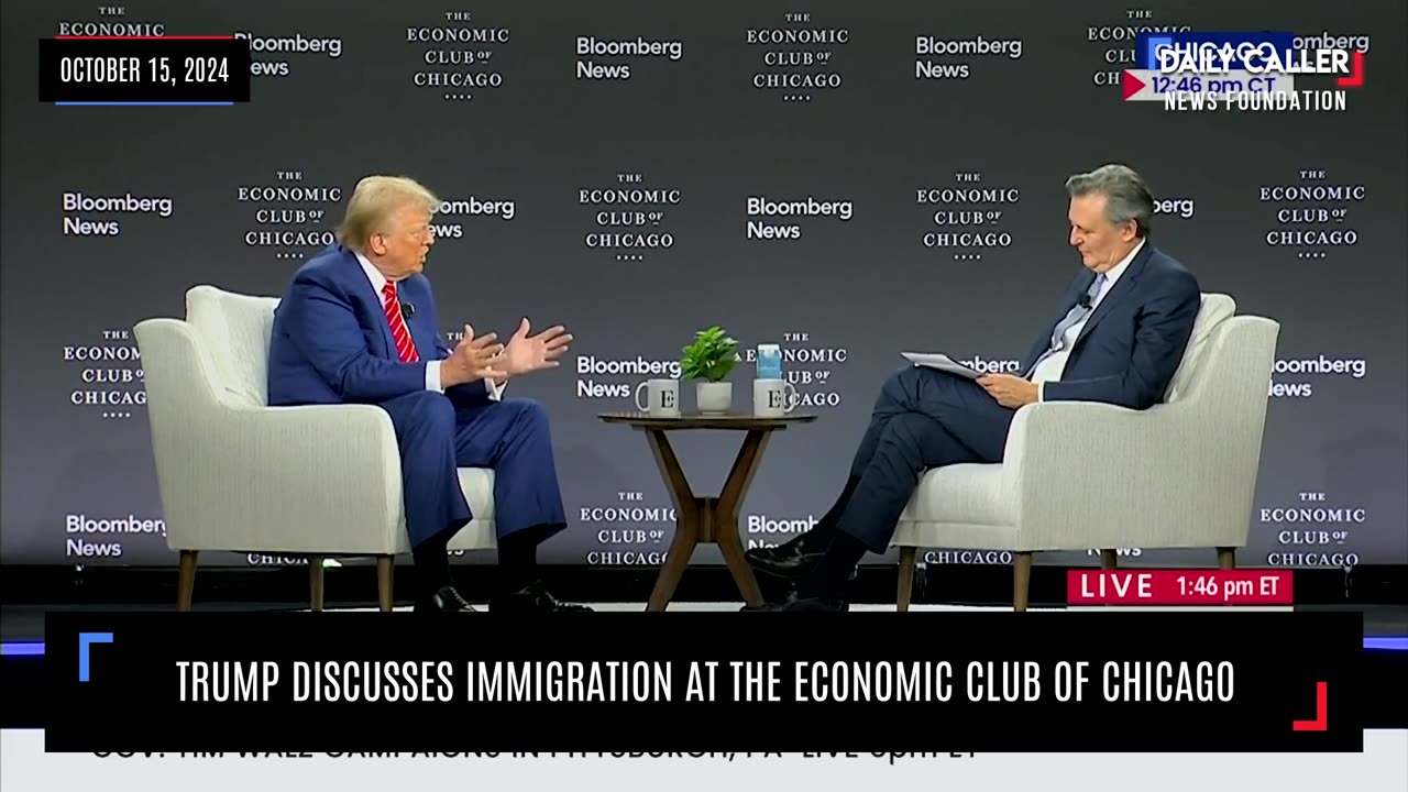 Trump Discusses Immigration At The Economic Club Of Chicago