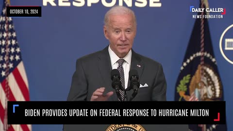 Biden Provides Update On Federal Response To Hurricane Milton