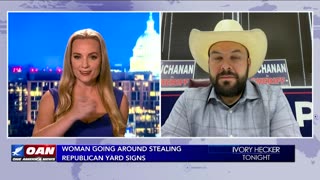 Ivory Hecker - Woman Stealing Republican Yard Signs - W/ Nathan Buchanan, 10/10/24