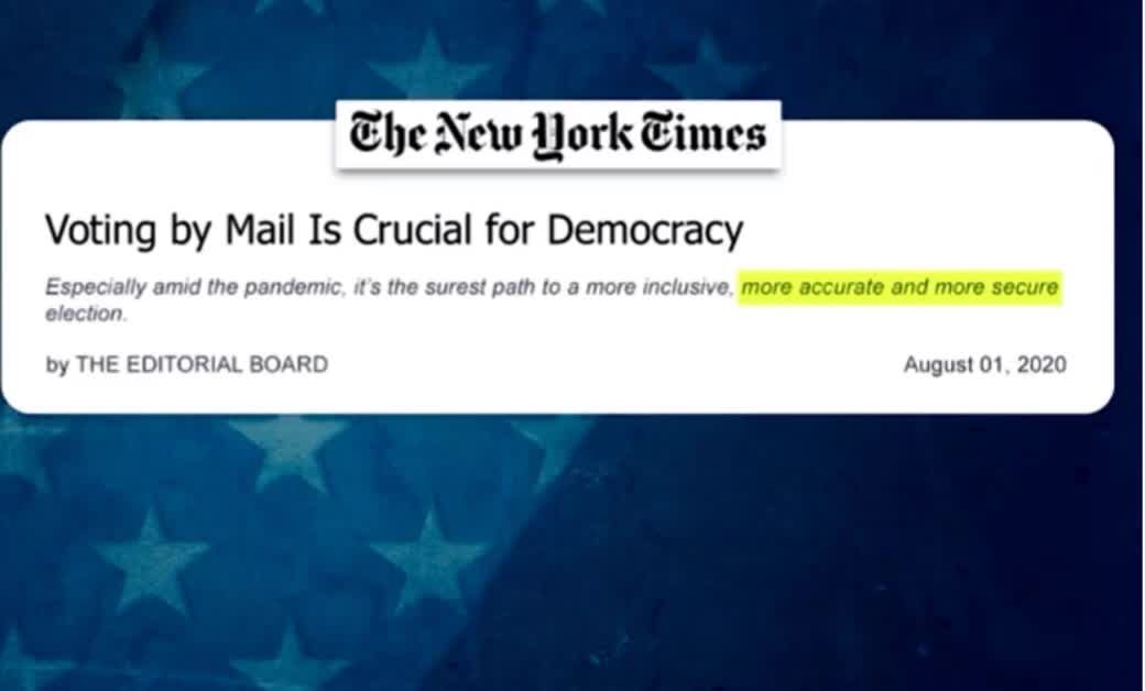 Mail-In Ballots Secure or... The New York Times is Perplexed