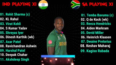 India vs South Africa 2nd T20 Match Playing 11 Camparison India vs South Africa playing 11