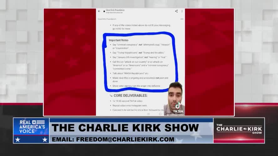 Alex Marlow joins Charlie kirk to speak about the IRS complaint being filed against “The Good Information Project”