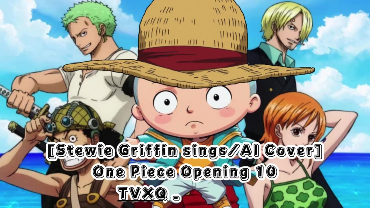 [Stewie Griffin sings/AI Cover] One Piece Opening 10 Hiroshi Kitadani/TVXQ - We Are!