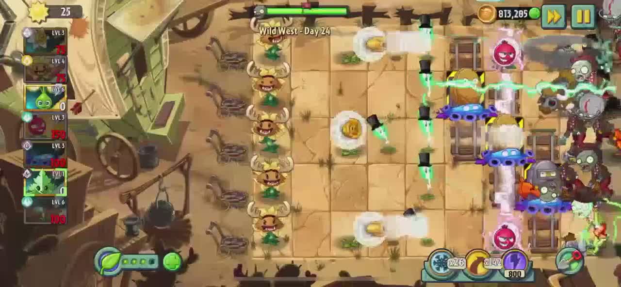 Plants vs Zombies 2 Wild West - Day 24