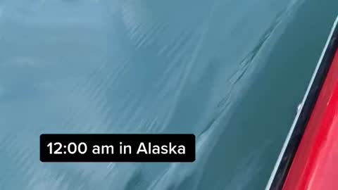 12 am in Alaska where are never dark