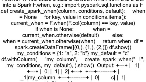 Is there a way to use a mapdict in Pyspark to avoid CASE WHEN condition equals pairs