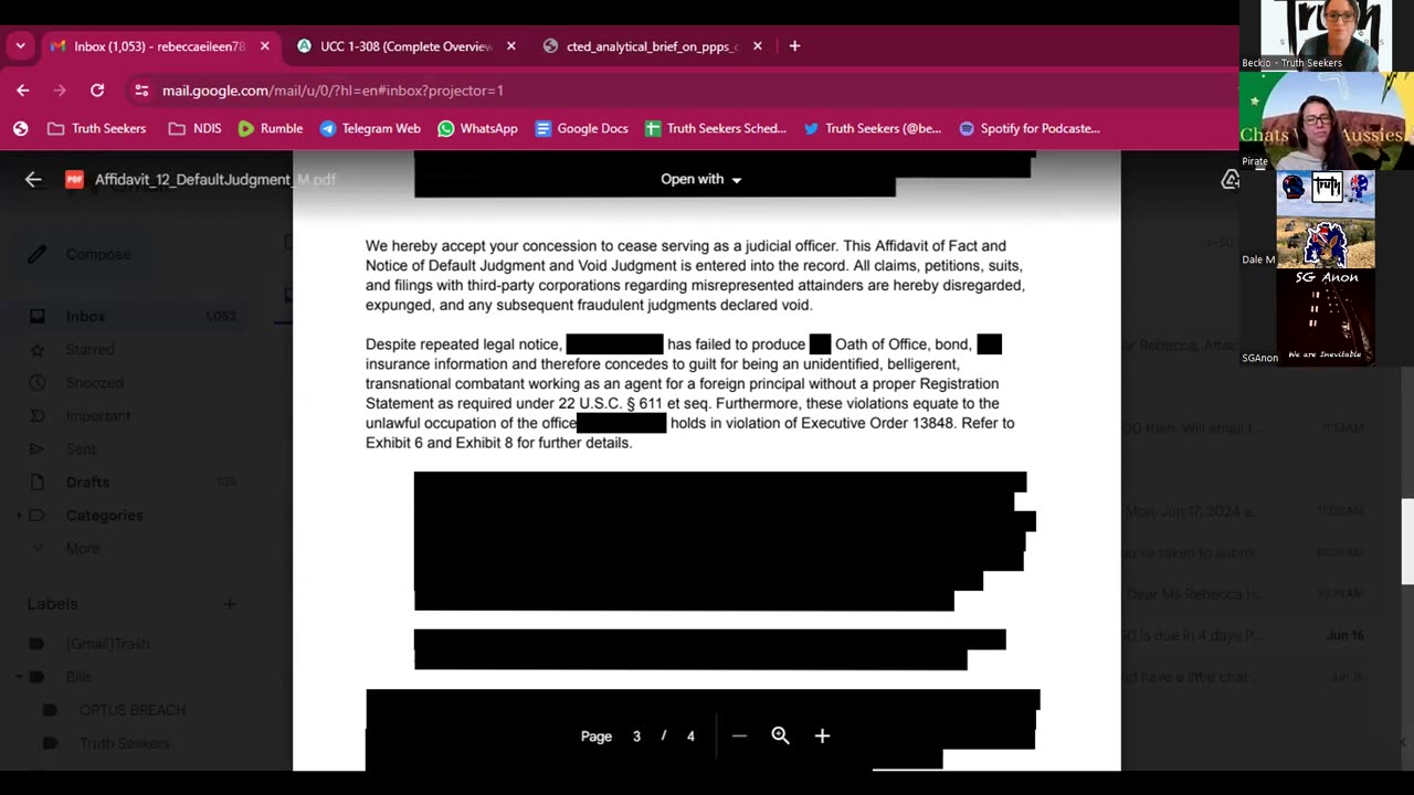 SGAnon & TruthSeekers Affidavit Document Dump HUGE NEWS