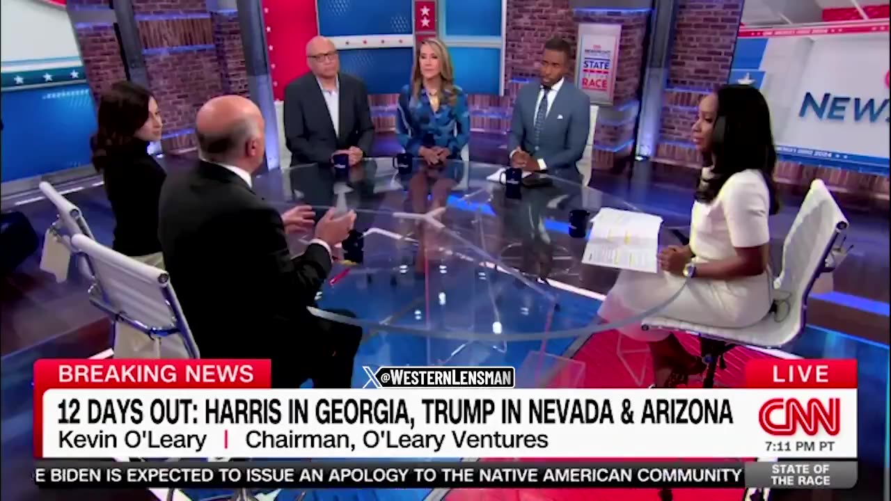 CNN panel explodes into chaos when Kevin OLeary points out the Kamala coup