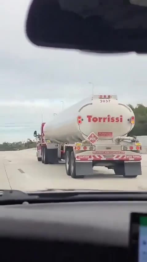 Florida Highway Patrol Escorting Fuel Tankers Ahead of Milton