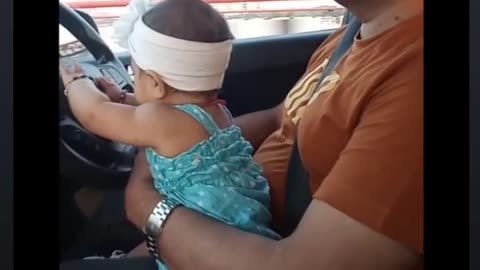 Baby car driving