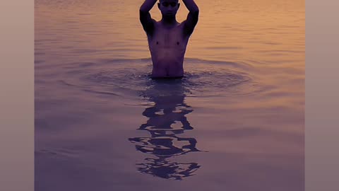 A ritual bath in river Ganga