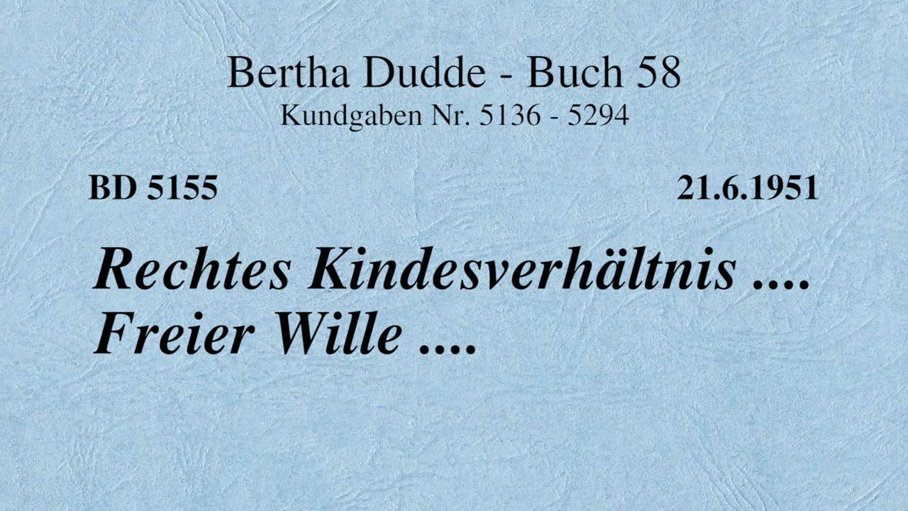 BD 5155 - RECHTES KINDESVERHÄLTNIS .... FREIER WILLE ....