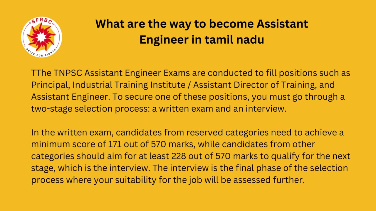 What are the way to become Assistant Engineer in tamil nadu