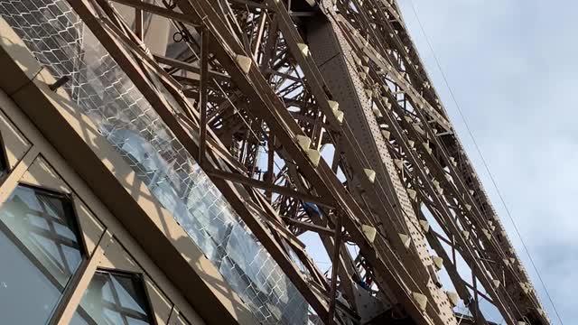 Paris at the top of the eiffel tower
