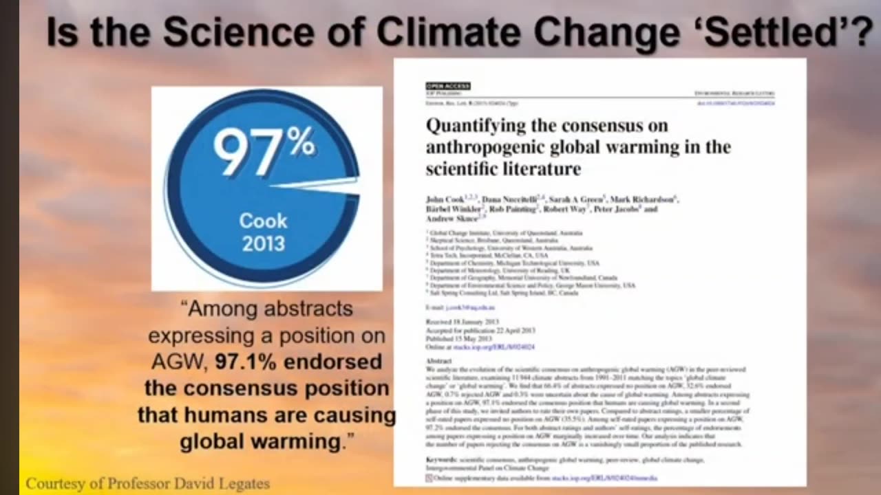 The 97% climate concensus was actually 0.03%