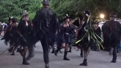 Beltane Border Morris - Brimfield Fingle Bridge 4 Aug 22