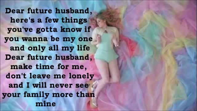 Dear future husband lyrical video by Meghan Trainor