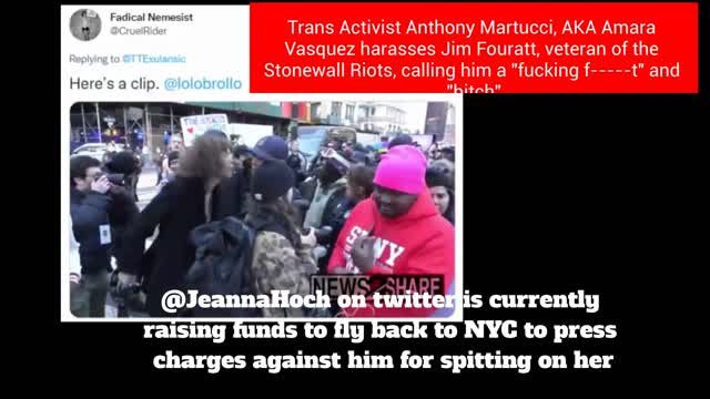 Anthony Martucci aka Amara Vasquez calls Jim Fouratt, Stonewall Veteran, the F-slur.