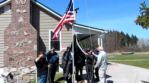 Flag Raising at Whortle Rod & Gun Club