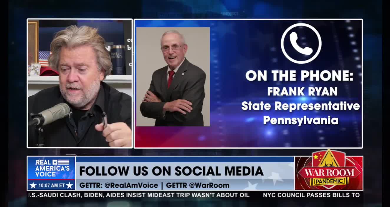 State Rep. Frank Ryan (R-PA) Joins War Room to Discuss Unverified Voters Receiving Ballots