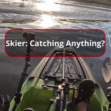 Water Skier Asks Kayak Fisherman dumb question!!!