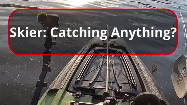 Water Skier Asks Kayak Fisherman dumb question!!!