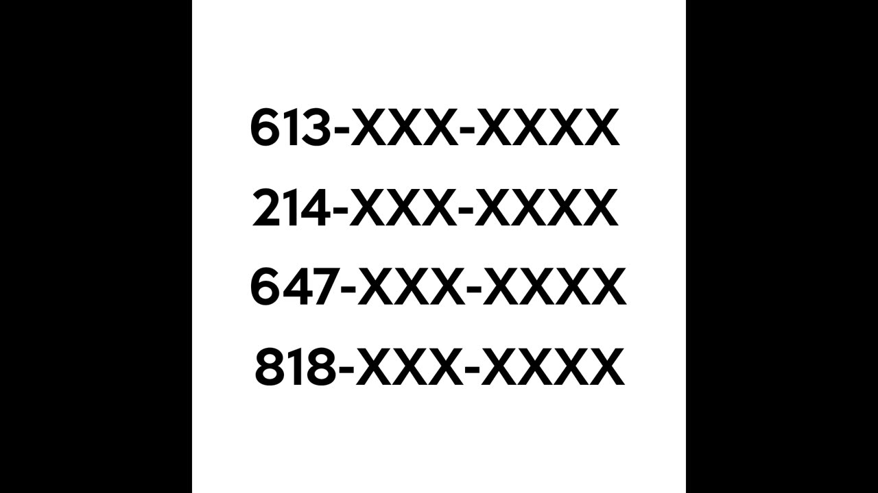 4 Phone Numbers