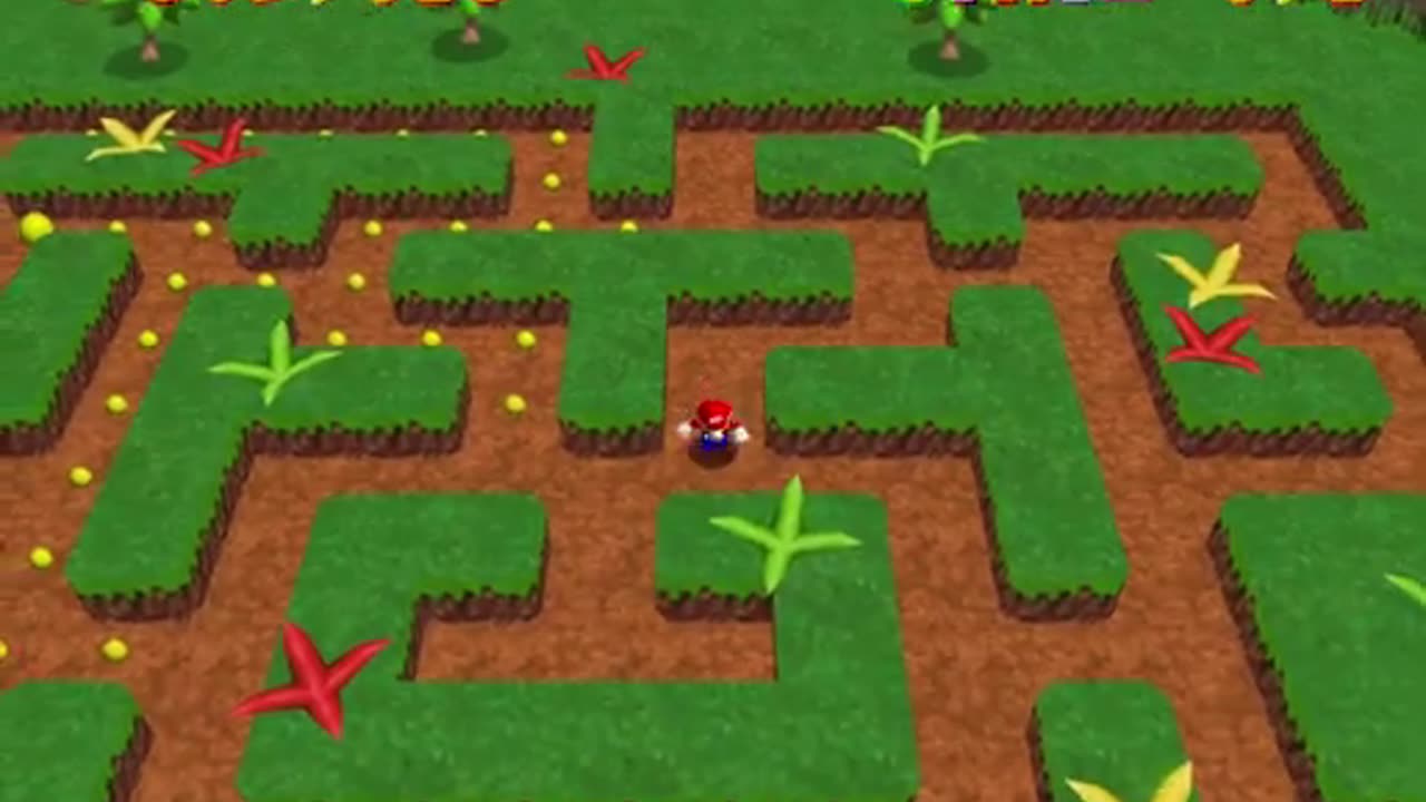 Mario 64 combined with Pac-Man Gives You Pacmario